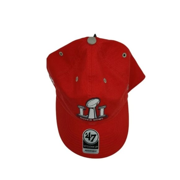 Super Bowl LI Hat Cap Strapback Red Patriots Falcons NFL Football 47' Brand NWT - Picture 5 of 9